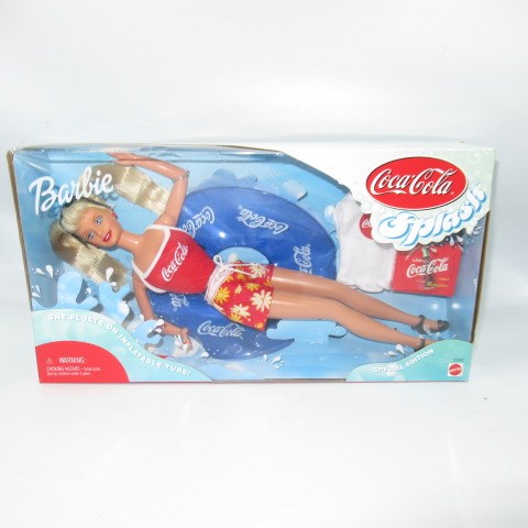 1999★90's★Barbie★Barbie★Coca-Cola Splash Barbie★Coca-Cola Barbie★Figure★Plush★Doll★ 