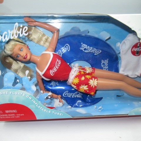 1999★90's★Barbie★Barbie★Coca-Cola Splash Barbie★Coca-Cola Barbie★Figure★Plush★Doll★ 