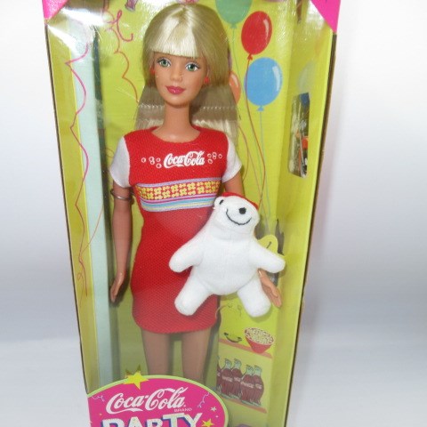 1998★90's★Barbie★Barbie★Coca-cola Party Barbie★Coca-Cola Barbie★Figure★Stuffed animal★Doll★ 