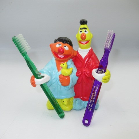 90's★vintage★Vintage★SESAME STREET★Sesame Street★Ernie &amp; Bert★Toothbrush holder★Toothbrush★Holder★Pottery★Doll★Figure★ 