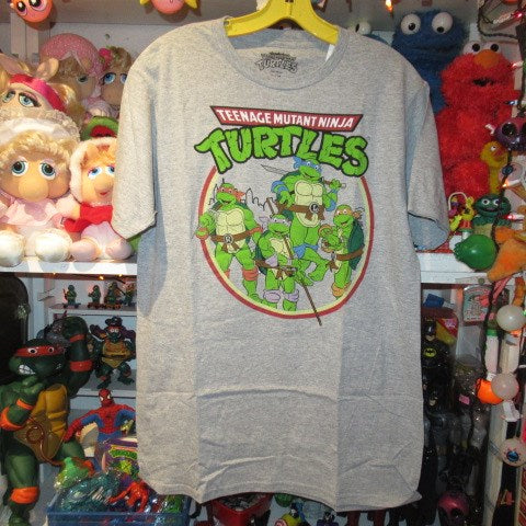 TEENAGE MUTANT NINJA TERTLES★Ninja Turtles★T-shirt★Gray★M size★New★Figure★Doll★Stuffed animal★ 