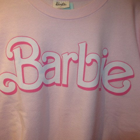 Barbie★Barbie★Sweatshirt★Sweatshirt★Long sleeve★Barbie The Movie★Light pink★Lady's★L size★New★ 