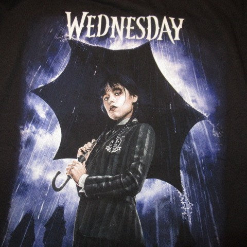 NETFLIX★WEDENSDAY★ADAMS FAMILY★アダムスファミリー★Tシャツ★Wednesday★ウェンズデー★ブラック★Lサイズ★新品★