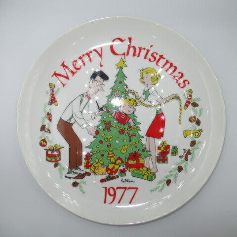 1977★70's★Vintage★Vintage★VINTAGE★Christmas★Christmas★Dennis the Menace★Christmas Plate★Hank Ketcham★Made in Japan★★Holiday Display★Collectible★Cartoon★Figures★Dolls★Toys★Pottery 