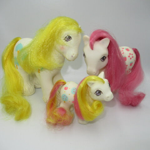 Vintage★G1★80's★My Little Pony★My Little Pony★Family★Set of 3★Parent and child★Doll★Figure★Apple Delight★Apple Delight 