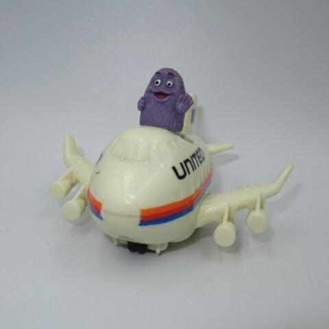 1991★90'S★McDonald's★McDonald's★Pullback Toy★Airplane★PVC★Figure★Doll★Grimas★UNITED AIRLINE★White★White 