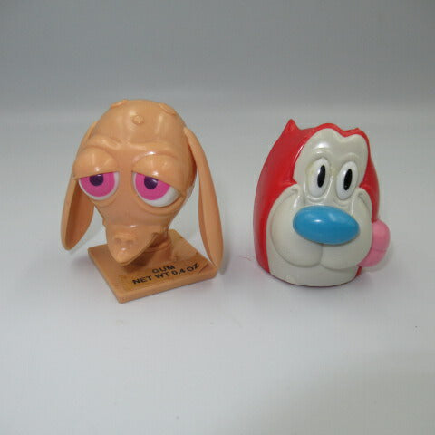 1992★90's★Nickelodeon★Ren &amp; Stimpy★Ren&amp;Stimpy★Stimpy★Dispenser★Figure★Stuffed animal★Doll★4cm★Set of 2 