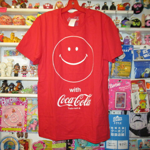 スマイル★スマイリーフェイス★コカ・コーラ★Smile★Smiley Face★Coca-Cola★Tシャツ★ぬいぐるみ★人形★フィギュア★Mサイズ★赤★レッド★新品