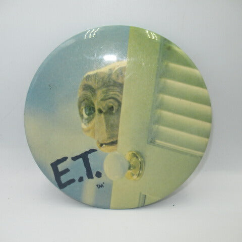 1982年★80'S★映画E.T.★大きい缶バッジ★バッチ★フィギュア★人形★ビンテージ★直径15センチ