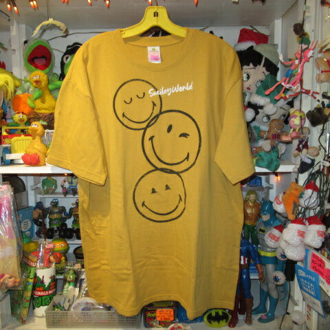 スマイル★SMILEY FACE★Tシャツ★ニコニコ★フィギュア★人形★L / XL★マスタードイエロー