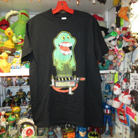 GHOSTBUSTERS★Ghostbusters★Slimer★T-shirt★Plush toy★Doll★Figure★M size★Black★USED 