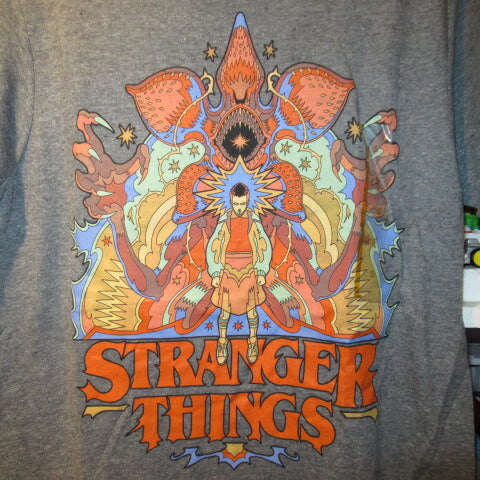 STRANGER THINGS★Stranger Things★T-shirt★Ringer T★Demogorgon★Eleven★Mike★Dustin★Will★Figure★NET FLIX★S size★USED 