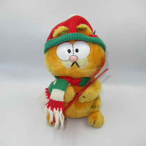 80's★Vintage★Garfield★Plush★Doll★Figure★GARFIELD★DAKIN★Dakin★Christmas★Knit★Winter★Skiing★ 