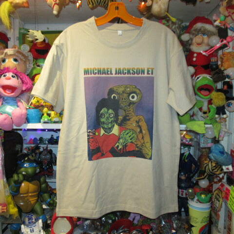 E.T★Tシャツ★ZOMBI E.T &ZOMBI マイケル★マイケル・ジャクソン★ぬいぐるみ★人形★フィギュア★XLサイズ★ベージュ★ゾンビ