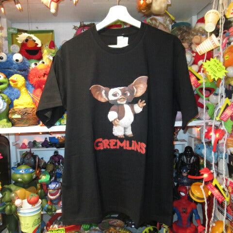 GREMLINS★グレムリン★Tシャツ★GIZMO★ギズモ★ストライプ★ぬいぐるみ★人形★フィギュア★XLサイズ★ブラック