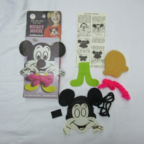 Vintage★MickeyMouse★Mickey★Jelibuttons★Kit★Plush★Doll★Old★Disney★Minnie Mouse★DISNEY★ 