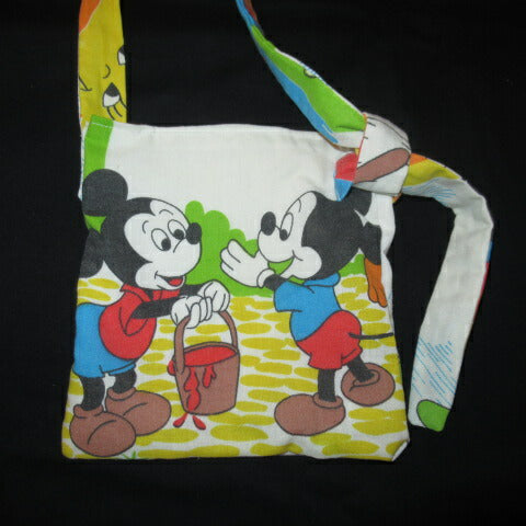 Disney★Disney★Mickey Mouse★Sacoche★Pouch★Shoulder bag★Mickey Mouse★Donald Duck★Figure★Doll★Plush toy★Vintage sheets★Handmade★B 