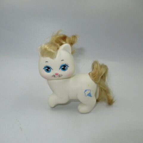 Vintage★80's★MATTEL★Little Pretty★White★Little Pretty★Kitty★Soft vinyl★Doll★Figure★Cat★Ice cream 