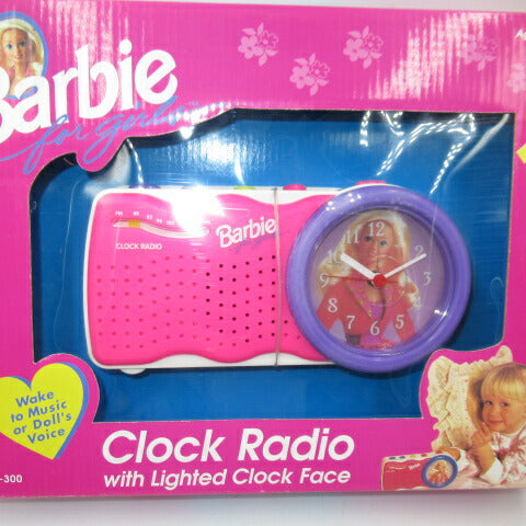 rare! Dead stock! ★1995★90's★Barbie for girls★Barbie★For Girls★Clock&amp;radio★Clock★Radio★Figure★Doll★ 