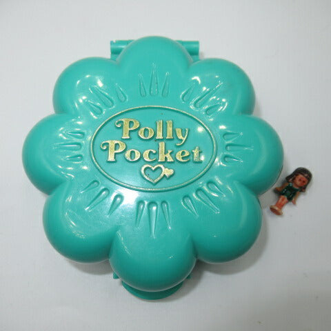 90's★Vintage★Polly Pocket★Polly Pocket★Compact★Doll★Figure★Playhouse★Dollhouse★Flowers★Green 